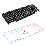 MAMBASNAKE Supporto per Tastiera del Computer in Acrilico Ergonomic Keyboard Holder Riser per 90% 100% Tastiera da Gioco, 366 RGB ...