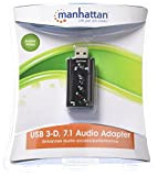 Manhattan 151429 Scheda Audio Stereo USB 2.0 Virtual 7.1 Canali, Nero