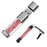 Marceloant - Chiavetta USB 3.0 da 32 GB, penna USB, a forma di cristallo, memoria Flash esterna (Rosa Sakura, 32 ...