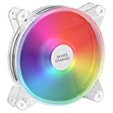 Mars Gaming MFD, Ventola 120mm RGB, Ultra Silenziosa 14dB, Molex, Trasparente