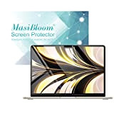 MasiBloom® Pellicola proteggi schermo trasparente per MacBook Air 13.6" M2 Chip 2022 Rilasciato 4H Durezza Anti Graffio Protezione Polvere Occhi