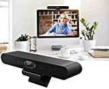Matosio EagleBar Pro - Webcam per videoconferenze 4K ePTZ AI Face Tracking con soundbar e microfono per sala riunioni o ...