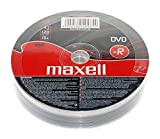 Maxell®, confezione da 10 DVD DVD-R, velocità 16x, 4,7 gb, 120 min. di video 10 pezzi di DVD media vergini, ...