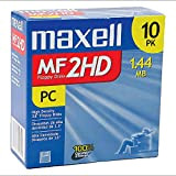 Maxell MF2HD 3.5 - Dischetti IBM preformattati ad alta densità, 1,44 MB, confezione da 10