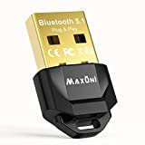 Maxuni Adattatore Bluetooth USB 5.1, Chiavetta Bluetooth per PC Laptop Computer, Ricevitore Bluetooth per Cuffie Altoparlanti Tastiera, Compatibile con Windows ...