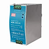 Meanwell - Alimentatore di rete a LED, NDR-240-24, trasformatore DIN-Rail, NDR-240-24, guida SNT DIN, 24 V/DC/0-10/240 W, trasformatore LED per ...