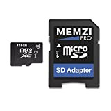 Memzi Pro 128 GB Class 10 80 Mb/s scheda di memoria micro SDXC con adattatore SD per Polaroid Cube + Lifestyle Action Camera