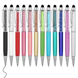 MengRan 12 penne a sfera sfarzose, 2 in 1 con doppio uso sia come penna a inchiostro sia come pennino ...