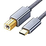 Mengtech - Cavo per stampante USB, USB B a USB C, 2 m, in nylon, 2.0 tipo A maschio a ...