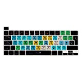 MiNGFi Illustrator Scorciatoie silicone coperchio della tastiera per MacBook Pro 16" M1 (2019+) Modello A2141 MacBook Pro 13" (2020+) Modello ...