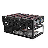Mining Rig Frame Up to 6/8 GPU, Steel Open Air Miner Mining Frame Rig Case for Crypto Coin Mining Currency ...