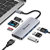 Minisopuru USB C Hub 7 in 1 per laptop e tablet, adattatore multiporta USB C con 4 K HDMI, USB ...