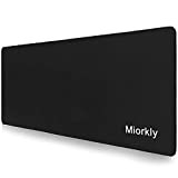Miorkly Tappetino Mouse Gaming - Mouse Pad Gaming Nero- 800x300x2mm Tappetini per Mouse da Gaming - Bordi Cuciti - Base ...