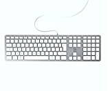Mobility Lab ML311838 (Versione Straniera) Tastiera Tastiera QWERTY Layout Inglese Adatto per Mac - Bianco/Argento
