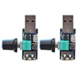 Modulo regolatore velocità ventola USB Regolatore velocità ventola 2 pezzi DC2,5~8,0 V 5 W Regolabile per più alimentatori