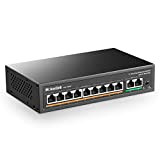 mokerlink 11 Port Poe Switch with 9 Port Poe+, 2 Fast Ethernet UPLink, 100Mbps, 120W 802.3af/at Poe, Fanless Plug & ...