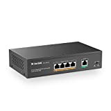 mokerlink 5 Port Gigabit Poe Switch, with 4 Ports Poe+ 1000Mbps, 78W IEEE802.3af/at, Plug And Play Non Gestito, Metallo Robusto, ...