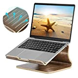 MoKo Supporto per Laptop da Scrivania, Supporto per PC Portatili in Legno, Notebook Supporto Compatibile con MacBook/iPad/Surface/Dell/Chromebook Tutti i Laptop ...