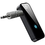 Moocuca Adattatore audio Bluetooth, Trasmettitore/Ricevitore Bluetooth Dongle 5.0 2-in-1 Con Cavo Audio da 3,5 mm per TV, PC, Laptop, Tablet, ...