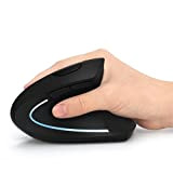 Mouse Verticale Wireless USB ergonomico Ricaricabili Mouse, 2.4G scroll Endurance mouse ad alta precisione mouse ottico per PC/laptop/Mac, Palm rest ...
