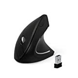 Mouse Wireless Ergonomico, BOMENYA Mouse Verticale Wireless Microricevitore USB, 2 * Batterie AAA Mouse Ottico 2.4G Mouse Ottico ad Alta ...
