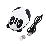 Mouse wireless, mouse per computer Mini Cute Panda, con ricevitore USB, forma Panda, con cavo di ricarica USB
