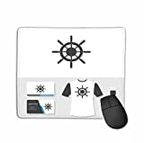 Mousepad in Gomma Antiscivolo Gaming Mouse Pad Ruota della Nave Logo Biglietto da Visita Mockup Ruota della Nave Logo Design ...
