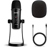 Movo UM700 Microfono USB da tavolo per computer con pattern di pick-up regolabili perfetto come microfono podcast, microfono per streaming, ...