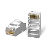 Mr. Tronic 100 Connettori RJ45 Ethernet Di Rete | 8P8C Plug Modulare a Crimpare | Reti LAN Gigabit Alta Velocità ...