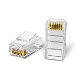 Mr. Tronic 100 Connettori RJ45 Ethernet Di Rete | 8P8C Plug Modulare a Crimpare | Reti LAN Gigabit Alta Velocità ...
