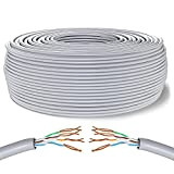 Mr. Tronic 150m Bobina Cavo di Rete Ethernet | CAT6, CCA, UTP, RJ45, AWG24, ADSL | Reti LAN Gigabit Alta ...