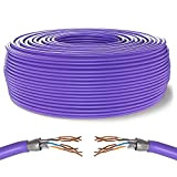 Mr. Tronic 25m Cavo di installazione Rete Ethernet Bobina | CAT7, SFTP | LAN Gigabit ad alta velocità | Connessione ...