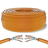 Mr. Tronic 50m Bobina Cavo di Rete Ethernet | CAT6, CCA, UTP, RJ45, AWG24, ADSL | Reti LAN Gigabit Alta ...