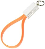 mumbi 26110 Cavo USB A a USB C Cavo di Ricarica Cavo Dati Cavo Piatto Portachiavi Arancione
