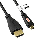 mumbi 5.00m Cavo HDMI Micro ad alta velocità Premium Full HD 3D / Micro HDMI D Maschio a HDMI A ...