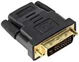 Mumbi HDMI a DVI Adattatore – placcato oro + certificato – Adattatore spina DVI-D (24 + 1) a HDMI femmina (19pol)/Full HD 1080P