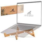 MY FAT GORILLA Supporto portatile in bambù, per laptop da 10 a 17 pollici, ergonomico, stabile e stabile in ufficio ...