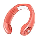 MYhose Air Cooler USB Micro Portable 2 in 1 Air Cooler Mini Electric Air Conditioner Neck Fan Rosso