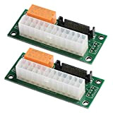 MZHOU Dual Multi Power Supply Adattatore Add2psu per la Scheda Adattatore Alimentata Bitcoin Mining - ATX 24-Pin a Molex 4-Pin ...
