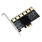 MZHOU PCI-E da 1 a 6 slot USB Riser Card - Maggiore Stabilità Scheda Moltiplicatore Adattatore USB 3.0 per Bitcoin ...