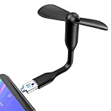 N NEWTOP Mini Ventilatore Micro USB e USB OTG Tascabile Regolabile Flessibile Ventola Raffreddamento Aria Portatile da Viaggio Fan per ...