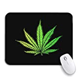 NA Tappetino per Mouse da Gioco Foglia di Cannabis Marijuana Erba Erbaccia Ganja Illegale narcotico Illegale Antiscivolo Supporto in Gomma ...