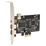 Naroote Adattatore Scheda Riser PCI Ex1 a IEEE 1394A, Scheda Riser Firewire Ad Ampia compatibilità Supporta Canale Full Duplex 400/200/100 ...