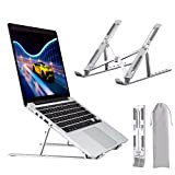 Nestling® Supporto PC Portatile Alluminio 6 Livelli Regolabile Porta Notebook, Raffreddamento Pieghevole Supporto Laptop per MacBook Air/PRO, Dell, XPS, HP, ...