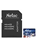 Netac 64GB Scheda Micro SD con Adattatore SD, Scheda di Memoria A1, U3, C10, V30, 4K, 667X, UHS-I Velocità fino ...