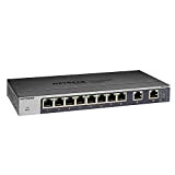 NETGEAR GS110MX Switch Ethernet 10 porte Gigabit/10G, Switch Unmanaged con 2 porte 10G/muti-gig, Struttura in metallo
