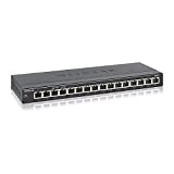 NETGEAR Switch Ethernet 16 Porte Unmanaged GS316, Switch Gigabit con Opzioni di Montaggio Desktop o a Parete, Funzionamento Silenzioso
