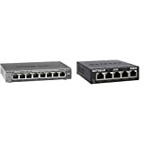 NETGEAR Switch Ethernet Plus 8 porte GS108E, Switch Gigabit con opzioni di montaggio desktop & Switch Ethernet 5 Porte Gigabit ...