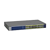 NETGEAR Switch PoE 24 porte Gigabit Ethernet Unmanaged (GS524PP) - con 24 PoE+ a 300 W, montaggio su rack/desktop e ...