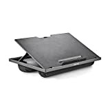 NGS LAPNEST - Supporto multifunzionale ed ergonomico per laptop fino a 15,6" con base imbottita, regolabile con 8 livelli di ...